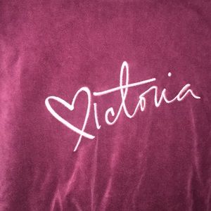 Victoria's Secret wine velour track suit.